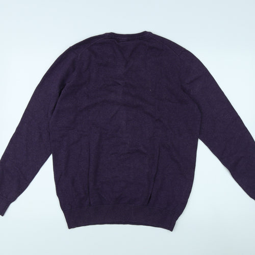 JP Cole Men's Purple V-Neck Pullover Jumper M