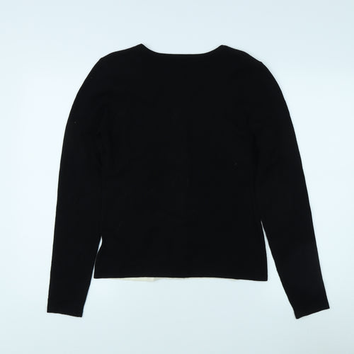Expresso Women's Black Cardigan M Cotton Cashmere Blend