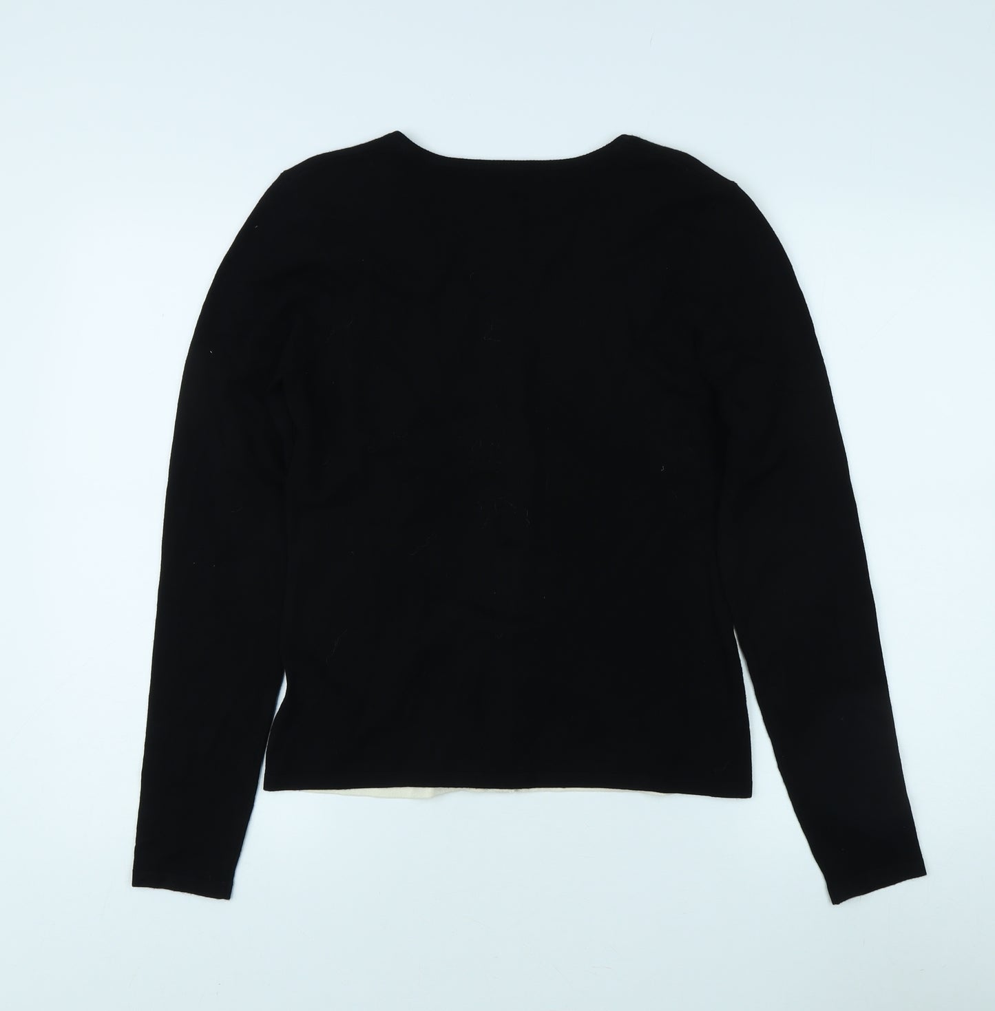 Expresso Women's Black Cardigan M Cotton Cashmere Blend