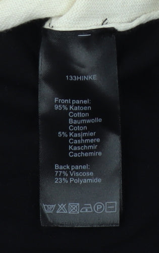 Expresso Women's Black Cardigan M Cotton Cashmere Blend