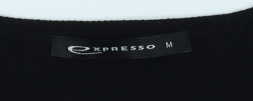 Expresso Women's Black Cardigan M Cotton Cashmere Blend