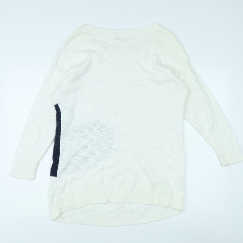 Wallis Women's Ivory Heart Pullover Jumper M