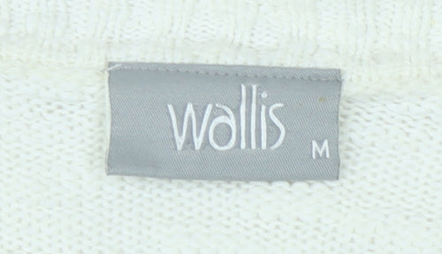 Wallis Women's Ivory Heart Pullover Jumper M