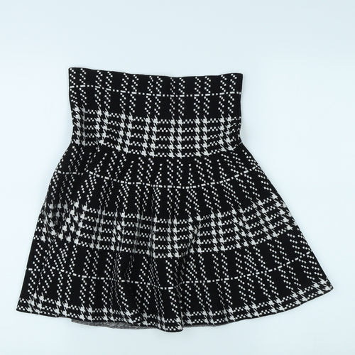 New Look Black Check Skirt, Women's Size 8