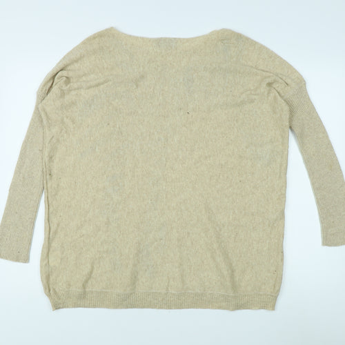 A X Paris Women's Beige Zebra Sequin Jumper S/M