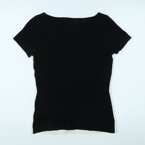 Expresso Women's Black Lace Accent T-Shirt M