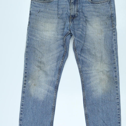 Authentic Denim Men's Slim Fit Blue Denim Jeans Size 34