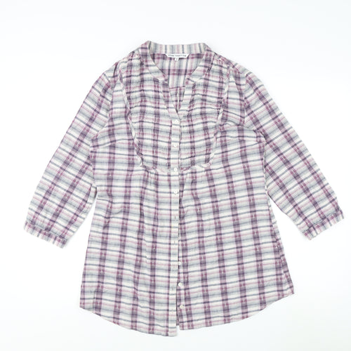 Store Twenty One Women's Multicoloured Plaid Button-Up Shirt