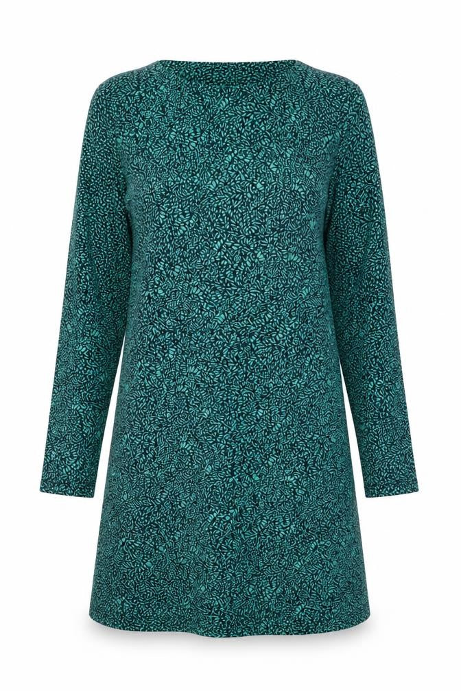 Front view of Lily & Me Women's Blue Floral Shift Dress, size 12
