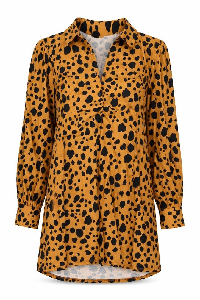 Front view of ASOS DESIGN Women's Multicoloured Animal Print Top