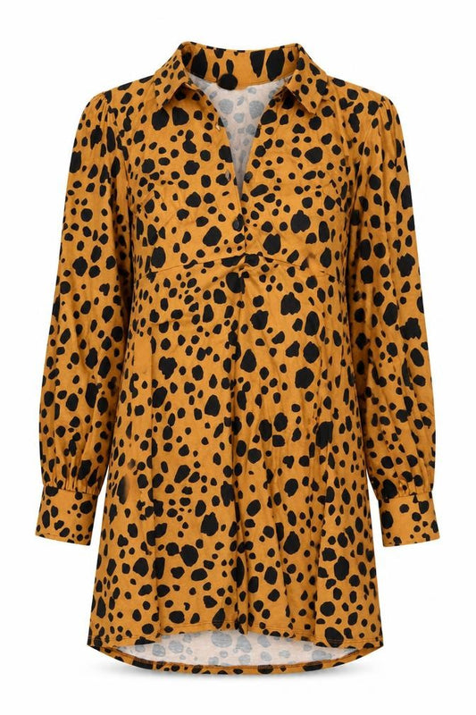 Front view of ASOS DESIGN Women's Multicoloured Animal Print Top
