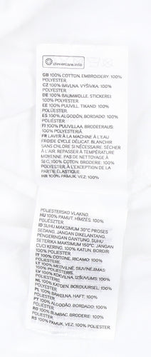 H&M Women's White Embroidered Blouse M