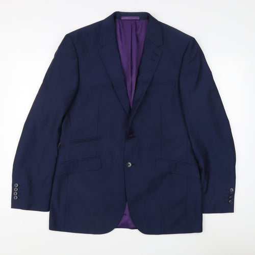 Marks and Spencer Men's Blue Blazer, Size 40 Regular Fit