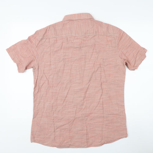 Marks and Spencer Men's Red Check Short Sleeve Polo