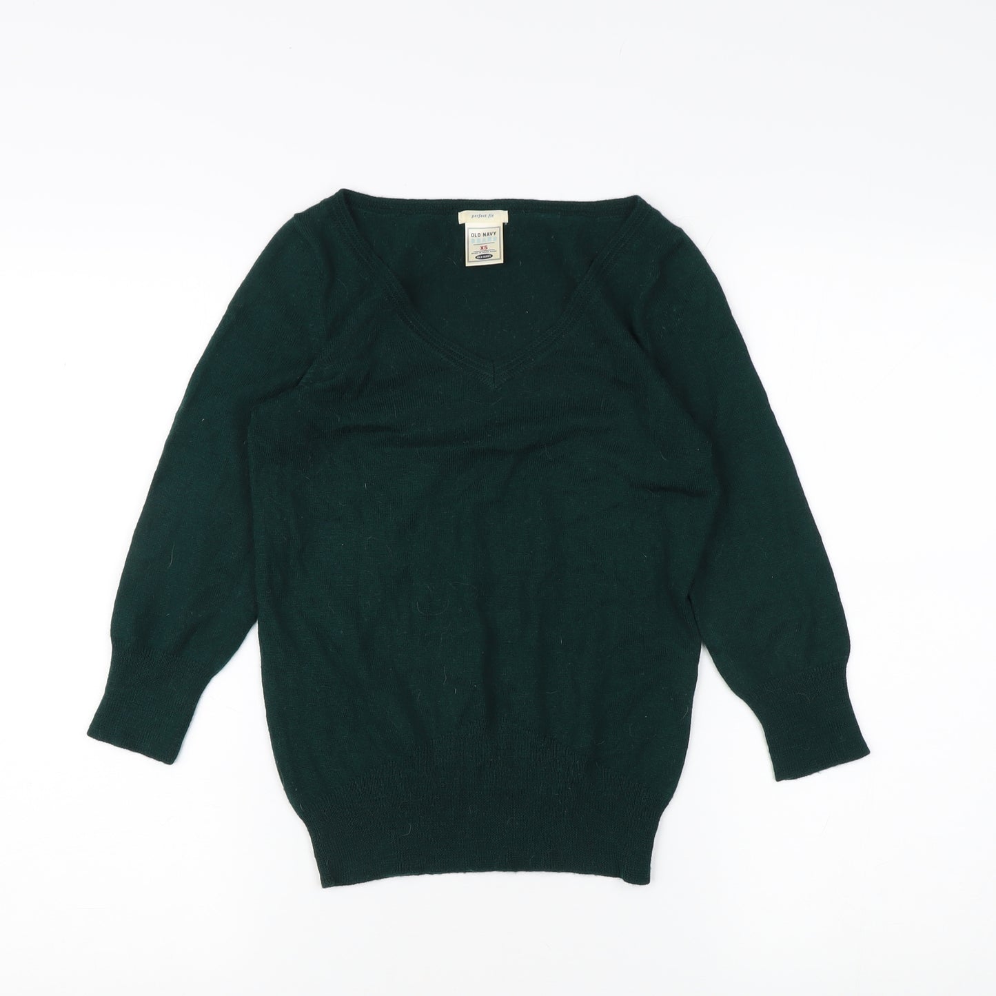 Old Navy Women's Green V-Neck Jumper XS