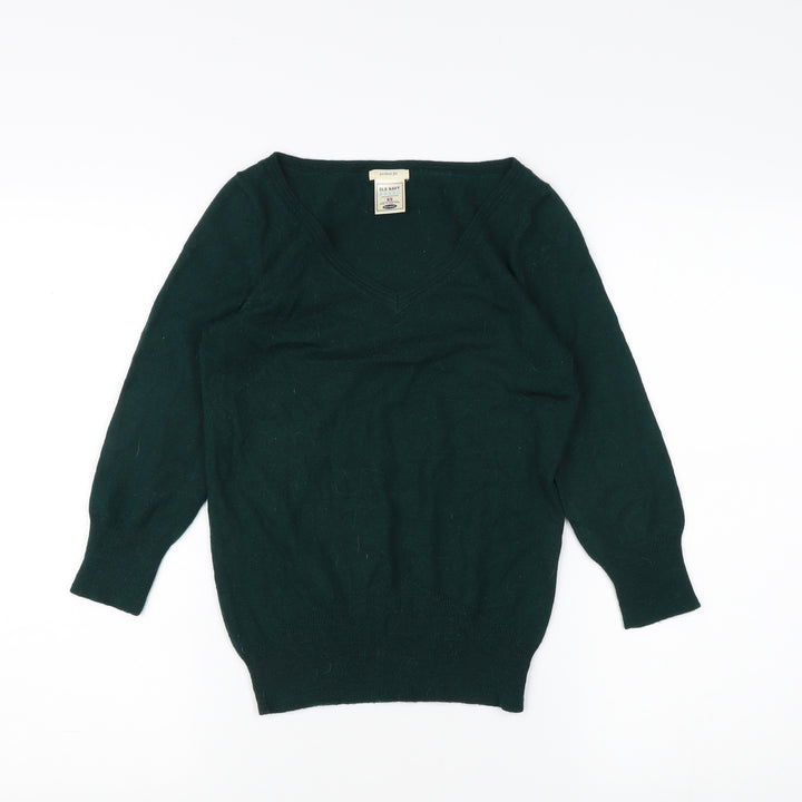Old Navy Women's Green V-Neck Jumper XS