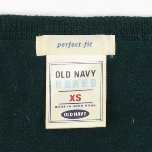 Old Navy Women's Green V-Neck Jumper XS