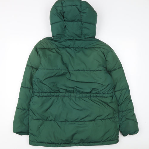 Hollister Women's Green Puffer Jacket M