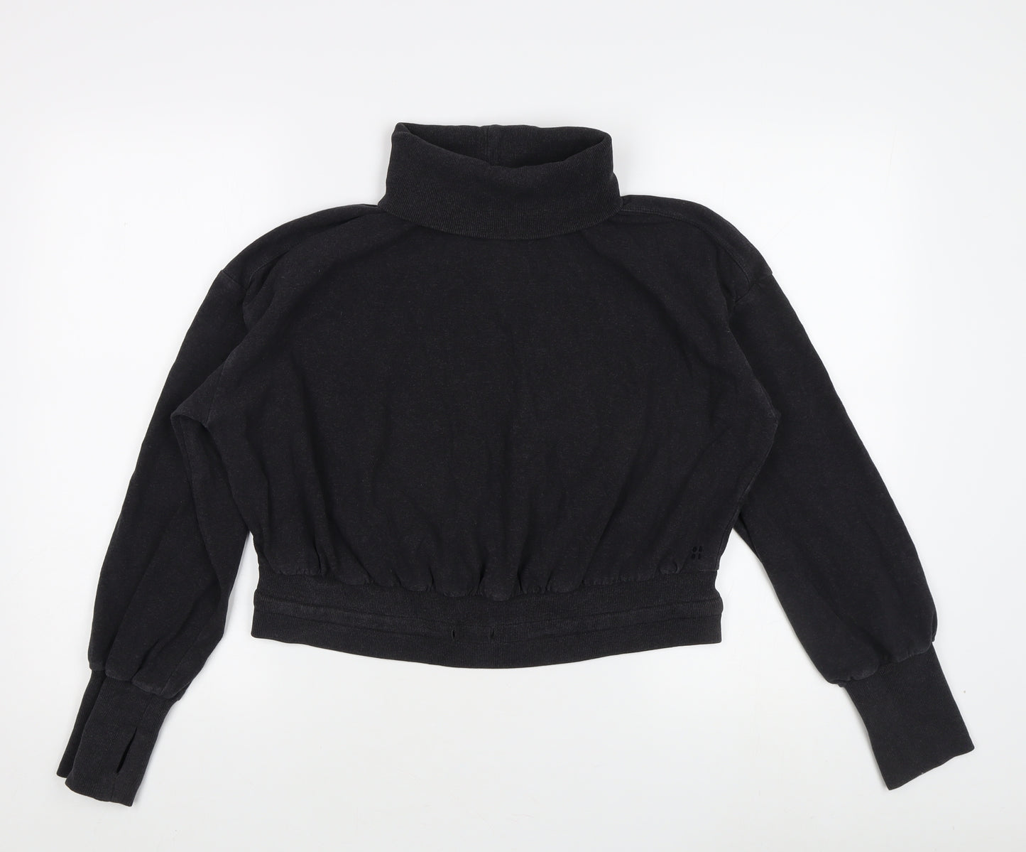 Sweaty Betty Women's Black 2XS High Neck Sweatshirt