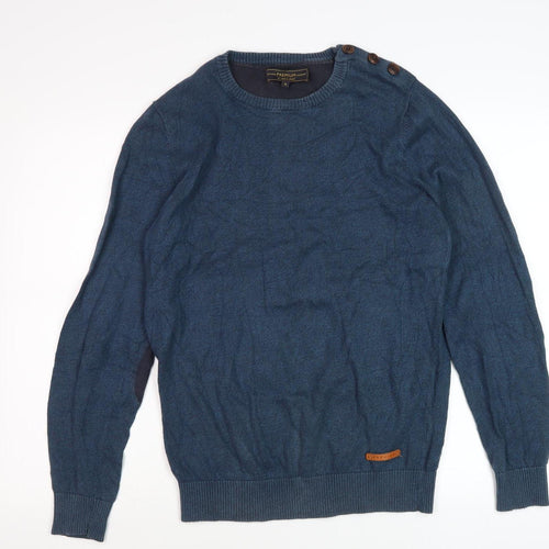 Jack & Jones Men's Blue Wool Pullover Jumper S