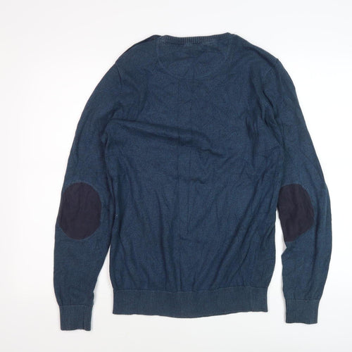 Jack & Jones Men's Blue Wool Pullover Jumper S