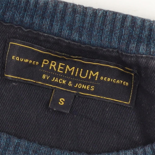 Jack & Jones Men's Blue Wool Pullover Jumper S