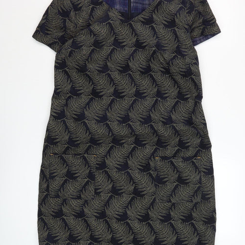 White Stuff Women's Black Floral Shift Dress Size 12