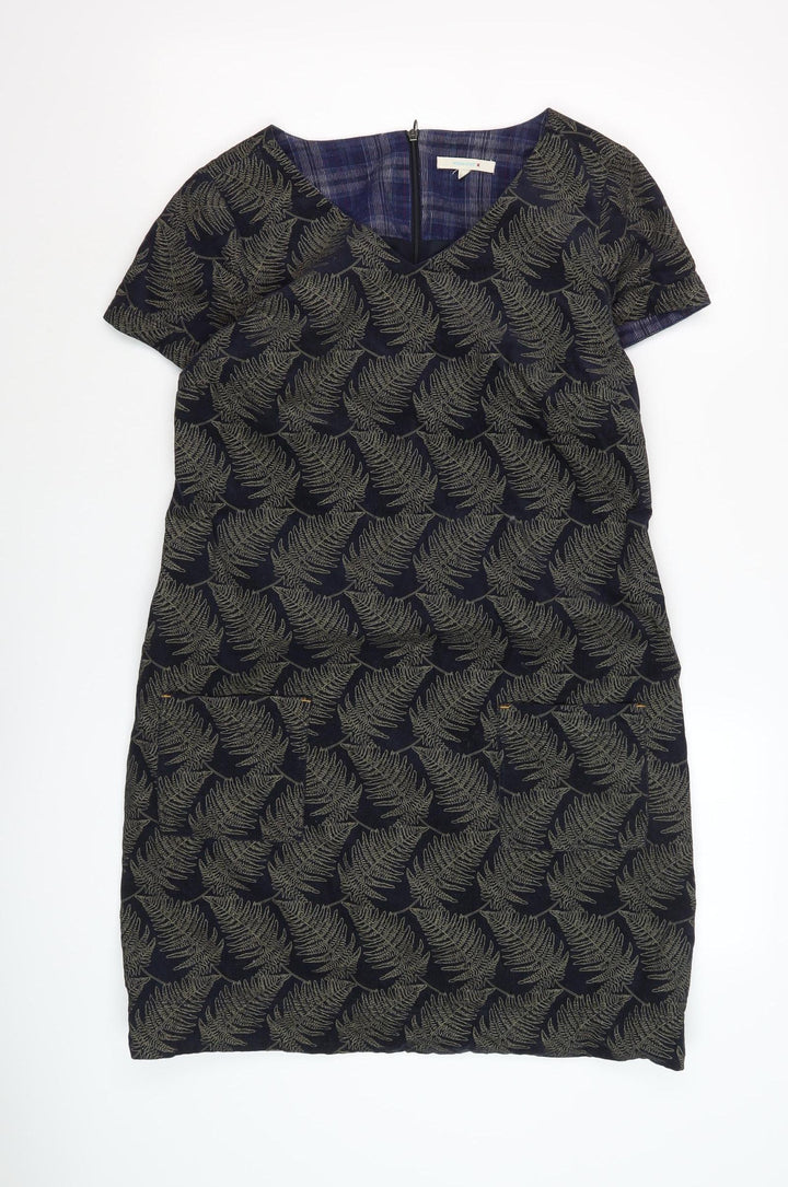 White Stuff Women's Black Floral Shift Dress Size 12