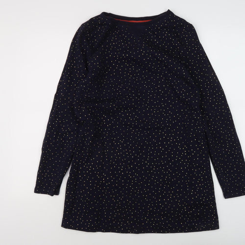 Boden Women's Blue Polka Dot Long Sleeve Dress