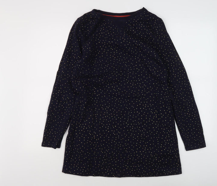 Boden Women's Blue Polka Dot Long Sleeve Dress