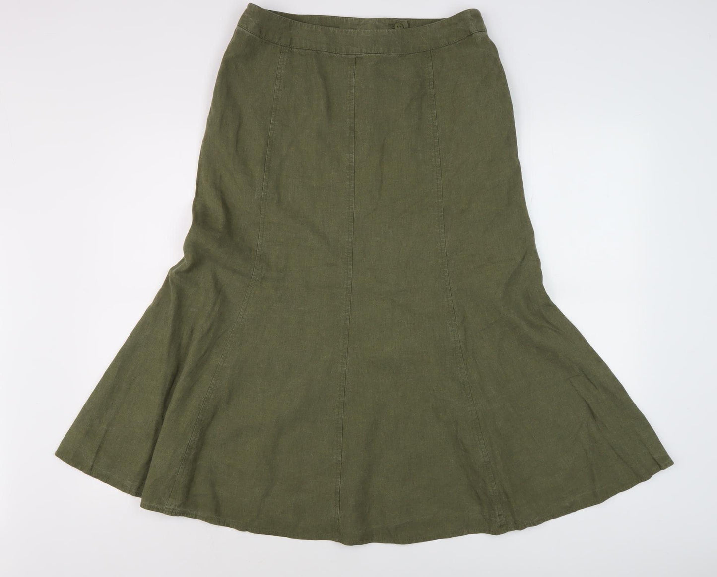 Viyella Women's Green Flare Skirt Size 8 Petites