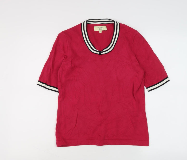Viyella Women's Red Short Sleeve Petite Top