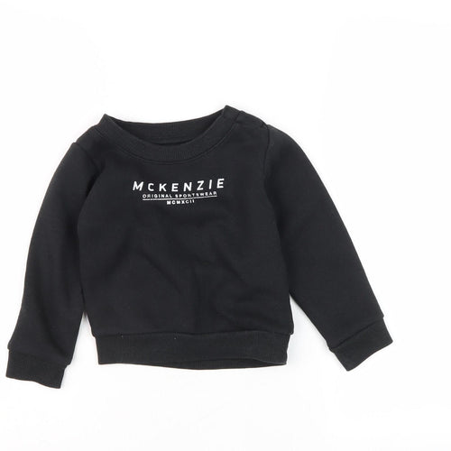 McKenzie Boys Black Pullover Sweatshirt - Size 2 Years