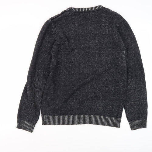 Jack & Jones Men's Black Pullover Jumper, Regular Fit