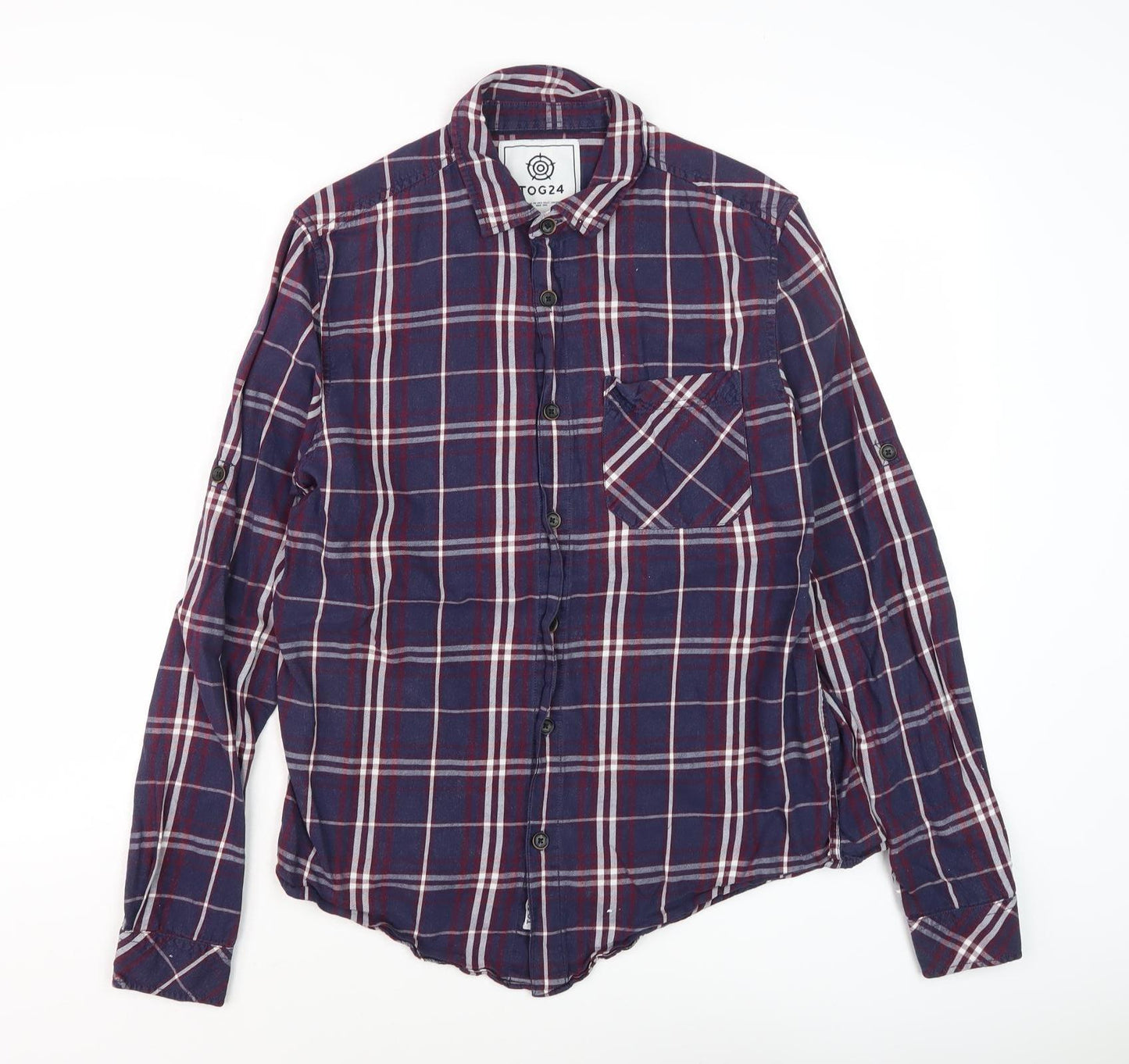 TOG24 Men's Multicoloured Plaid Long Sleeve Shirt M