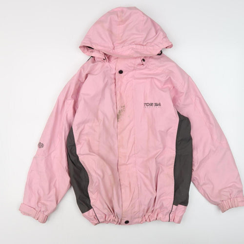 TOG 24 Women's Pink Waterproof Hooded Jacket Size 12