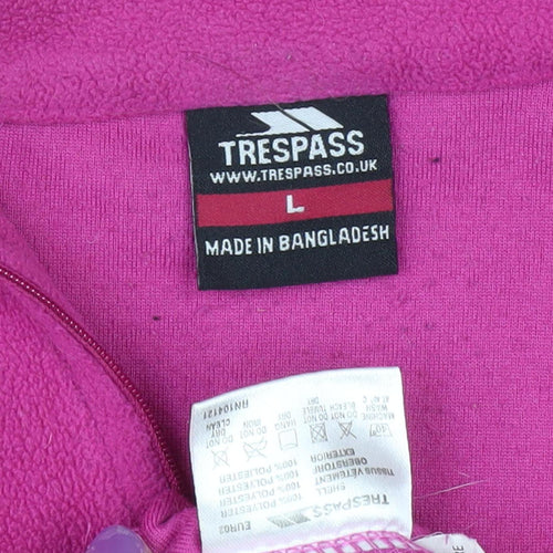 Trespass Women's Pink Fleece Sweatshirt L Zip