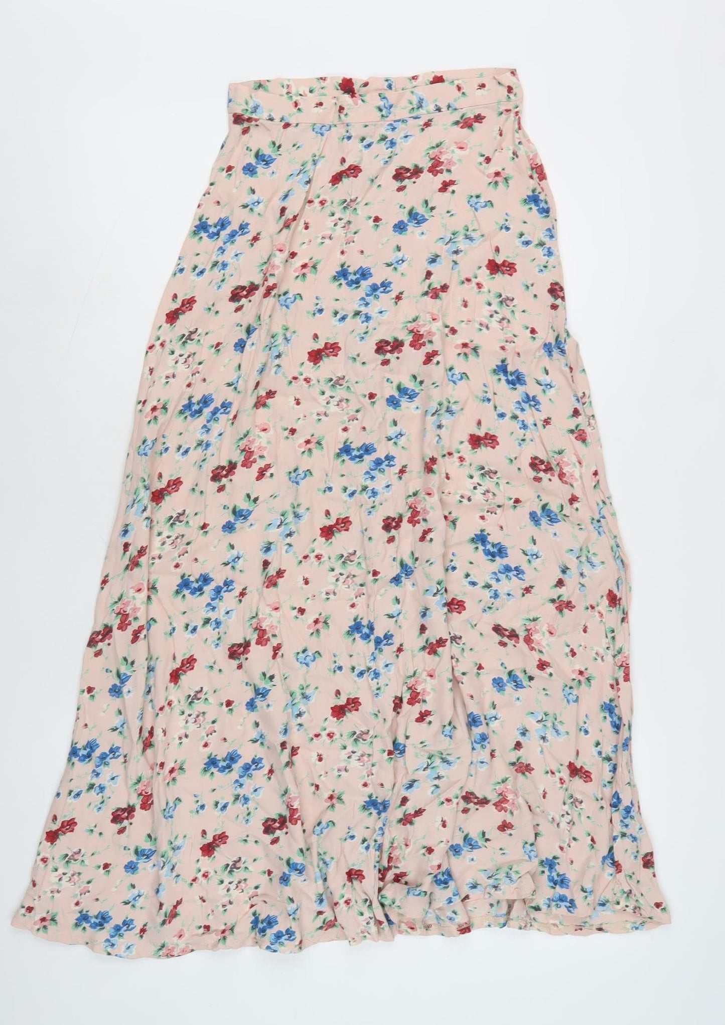 Jigsaw Women’s Pink Floral Pleated Long Skirt Size 10