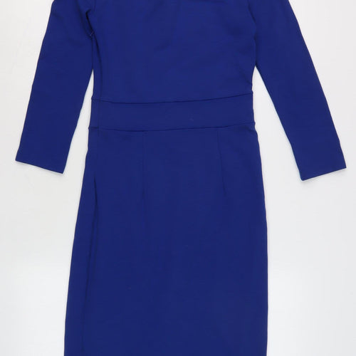Hobbs Women's Blue Knee Length Pencil Dress Size 8
