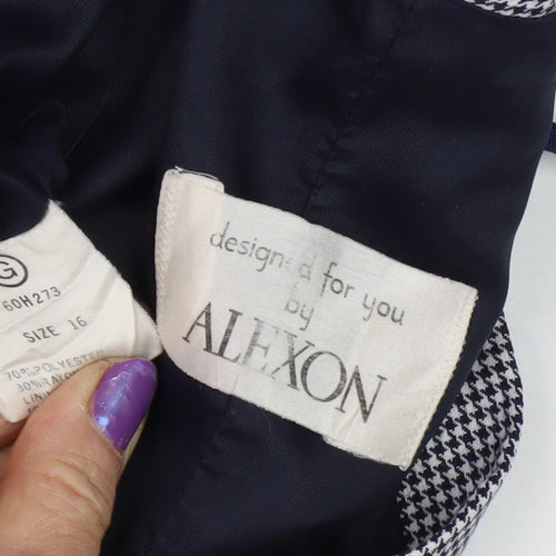 Alexon Women's Blue Check Pencil Skirt Size 16
