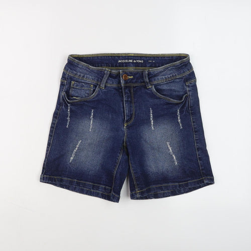Jacqueline de Yong Women's Blue Bermuda Shorts 2XS