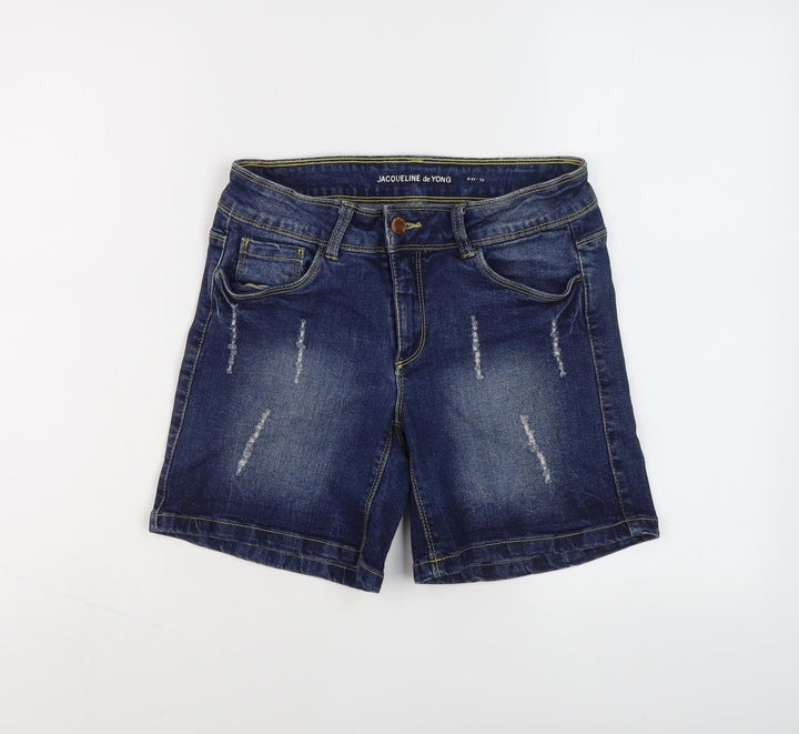 Jacqueline de Yong Women's Blue Bermuda Shorts 2XS