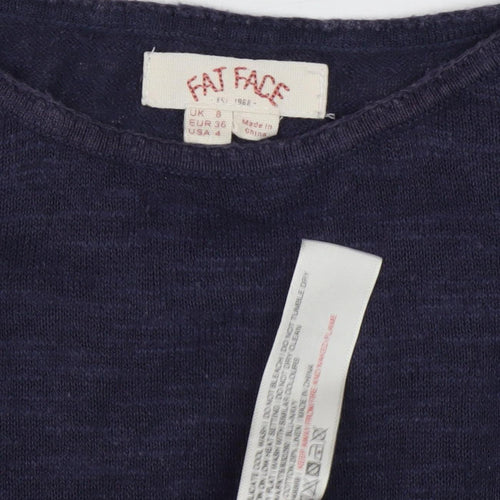 Fat Face Women's Blue Pullover Jumper, Size 8