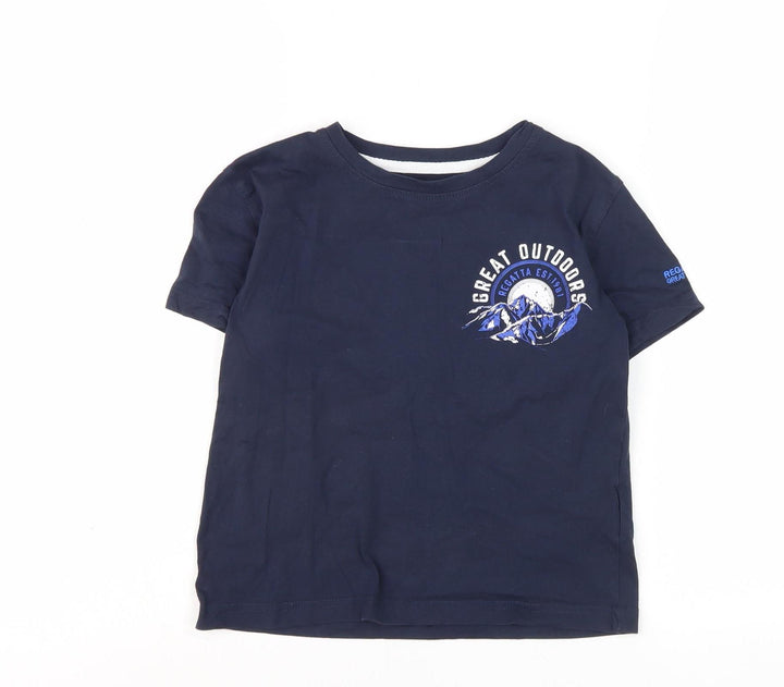 Regatta Boys Blue Outdoor Graphic T-Shirt 7-8 Years