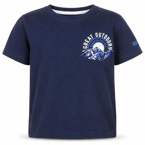 Regatta Boys Blue Outdoor Graphic T-Shirt 7-8 Years