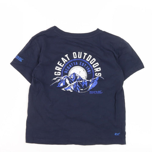Regatta Boys Blue Outdoor Graphic T-Shirt 7-8 Years