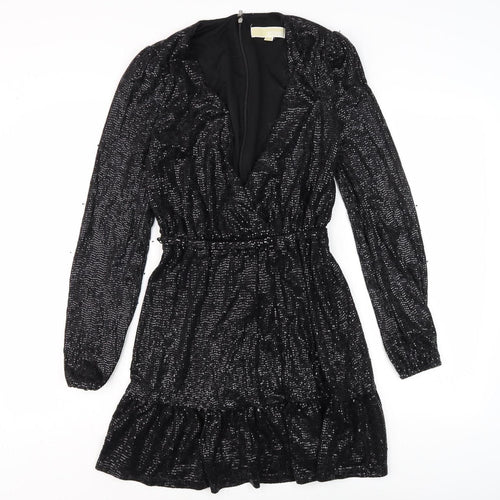 Michael Kors Women's Black XS Sequin Party Dress