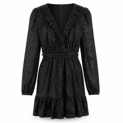 Michael Kors Women's Black XS Sequin Party Dress