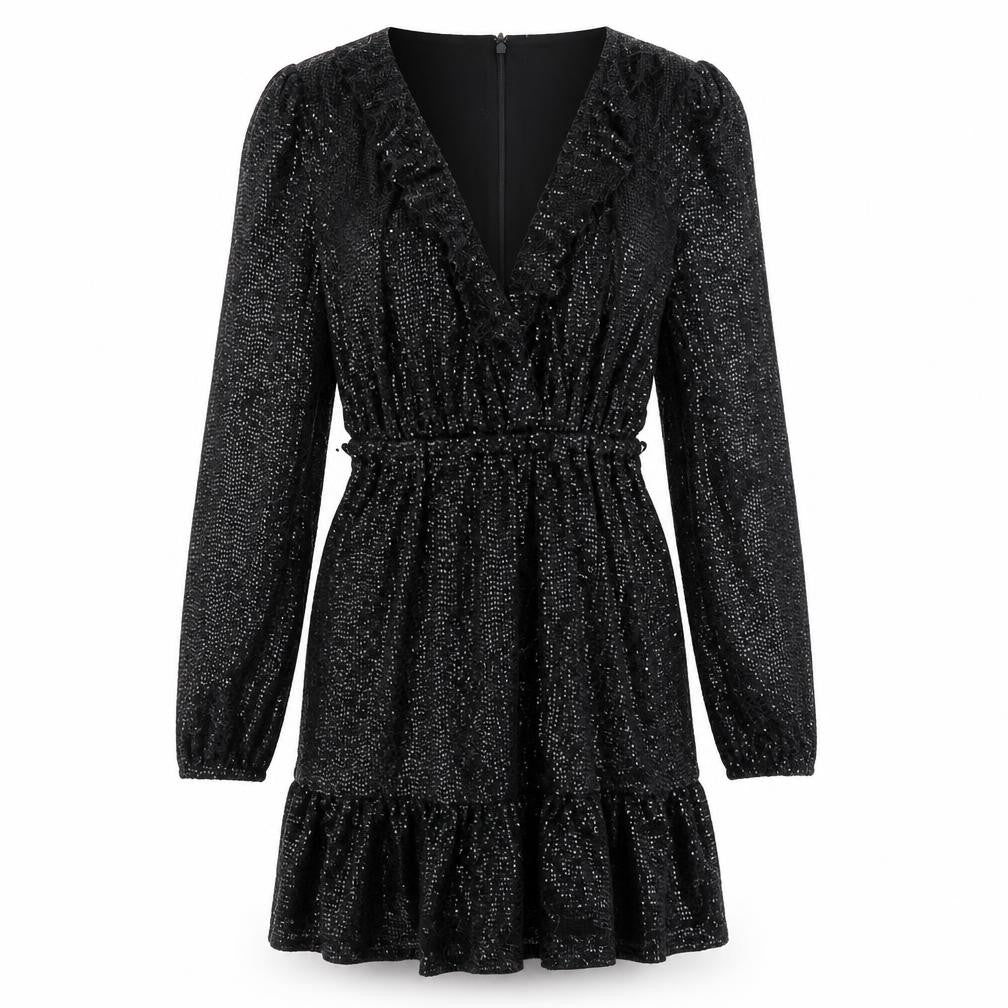Michael Kors Women's Black XS Sequin Party Dress