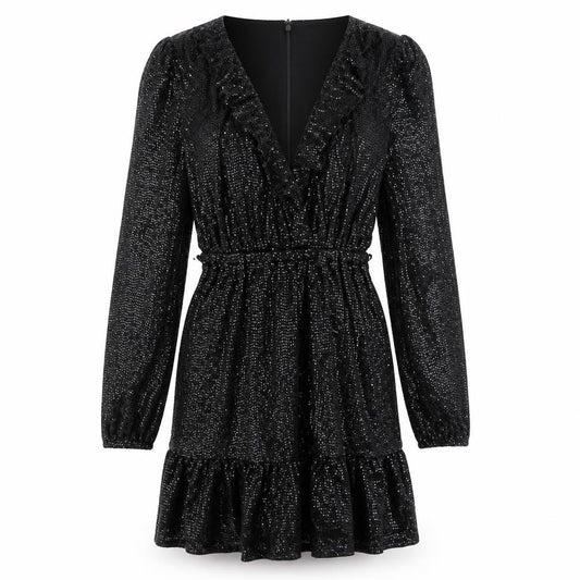 Michael Kors Women's Black XS Sequin Party Dress